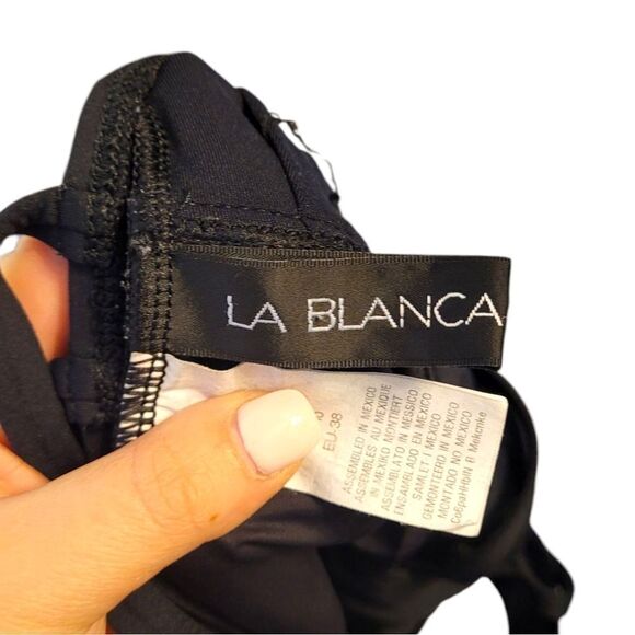 La Blanca Women's Black Strappy One Piece Swimsuit Size US 6 - Picture 3 of 7